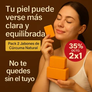 Pack 2 Jabones de Cúrcuma Natural – Limpieza Profunda y Piel Más Uniforme