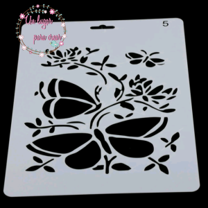 Plantilla Stencil. Mariposas.