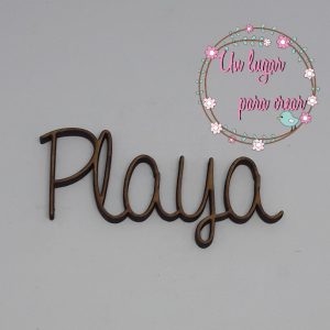 Chipboard palabra Playa