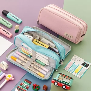 Estuche para lápices con doble cara