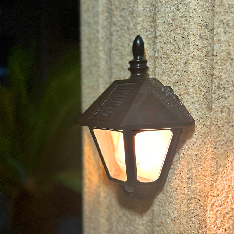 Lámpara de pared solar de 1 luz con signo Fu chino tradicional de hierro ABS para exteriores | Brehn - Imagen 2