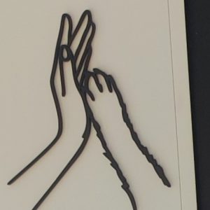 Cuadro mano y patita.