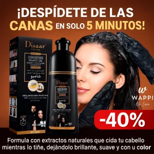 💆🏻♀️Shampoo Tinte Colorante - Cubre Canas al Instante