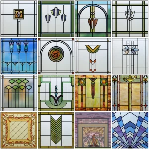 Custom Size Stained Glass Window Film Frosted Privacy Static Cling Retro Prairie Matte Stickers Shower Kitchen Office Home Decor