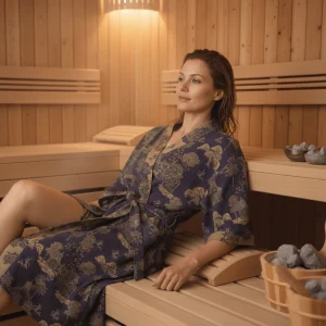 KIMOGINKO – Bata de kimono de algodón orgánico para una comodidad transpirable
