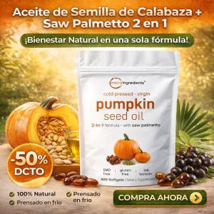 Aceite de Semilla de Calabaza + Saw Palmetto 2 en 1