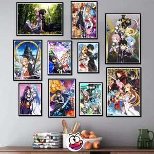 Póster en lienzo del anime Sword Art Online